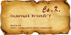 Csjernyik Kristóf névjegykártya